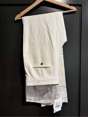 Chloé Made In Italy Off White Tailored Trousers NWT IT 38 Quiet Luxury Pants